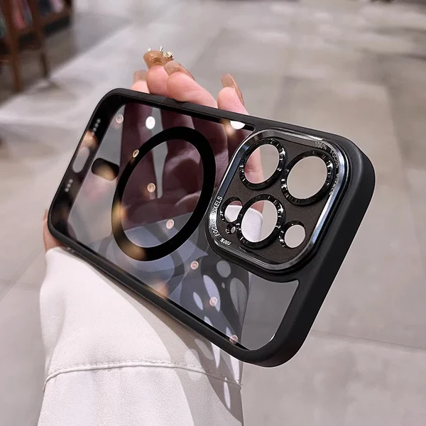 iPhone Silicone Magnetic Case: Rear Magnet, Shockproof & Durable