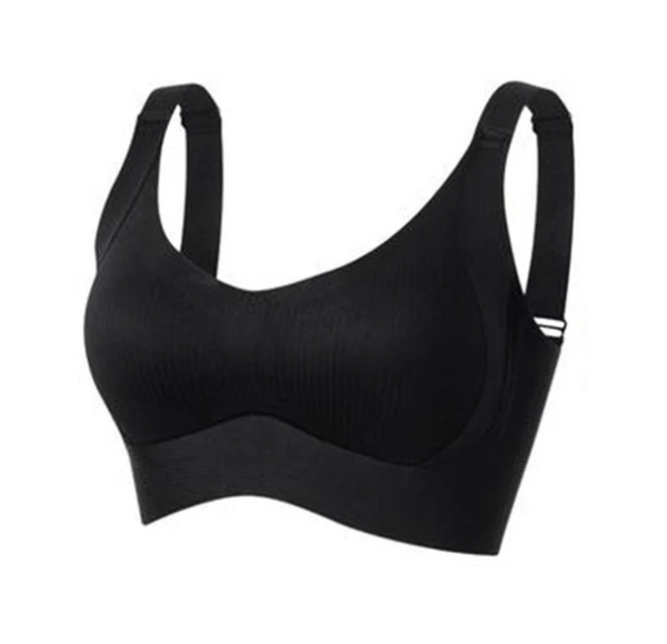 Women's Solid Four-breasted Adjustable Wireless Bra