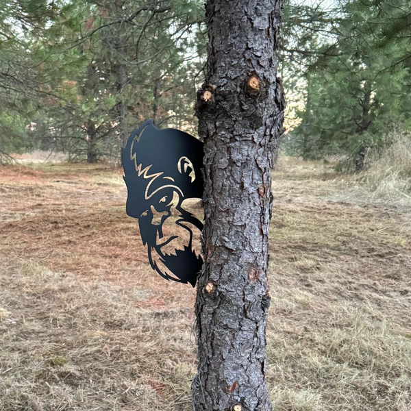 🤣Peek-a-Boo Flipping Off Metal Sign