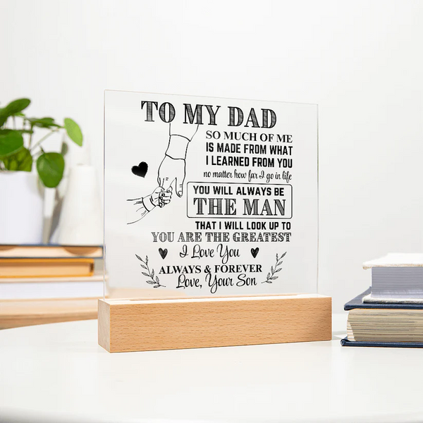To My Dad From Son LED Acrylic