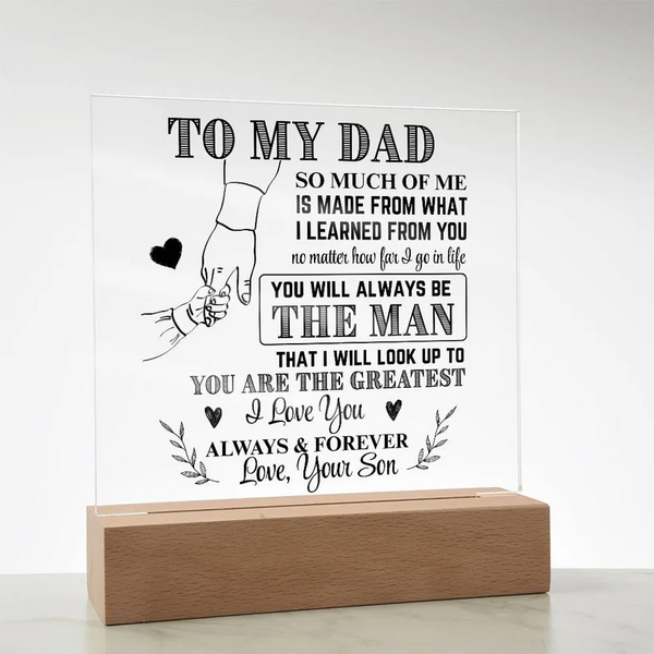 To My Dad From Son LED Acrylic