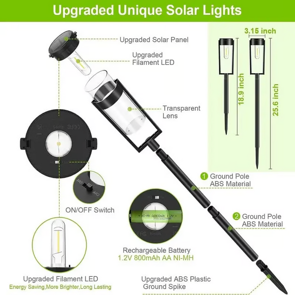 💡Last Day 49% OFF🔥--Outdoor Solar Pathway Lights