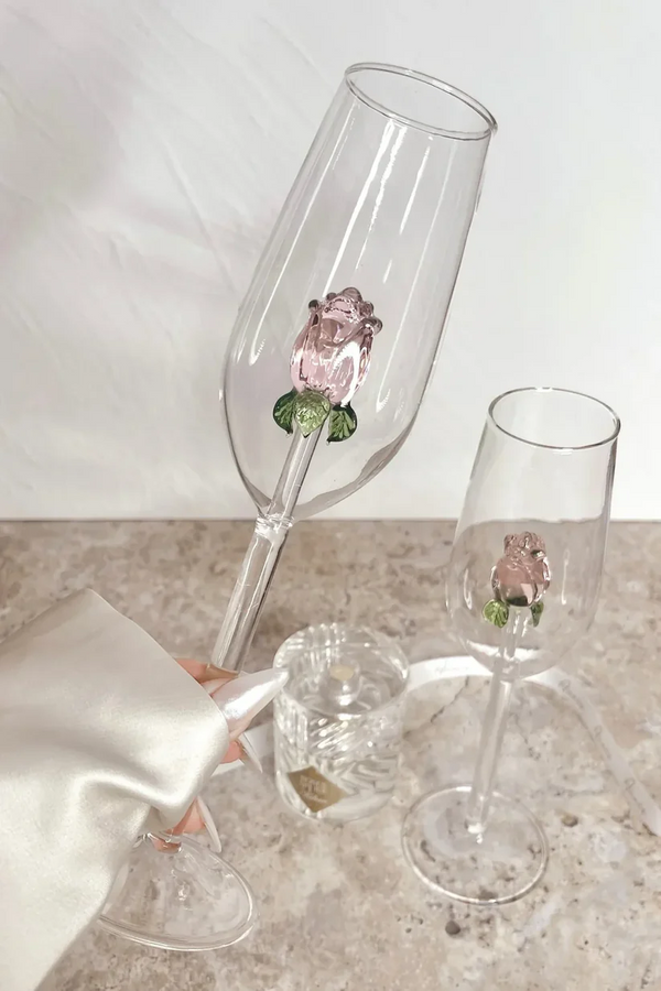 Rose Champagne Glass
