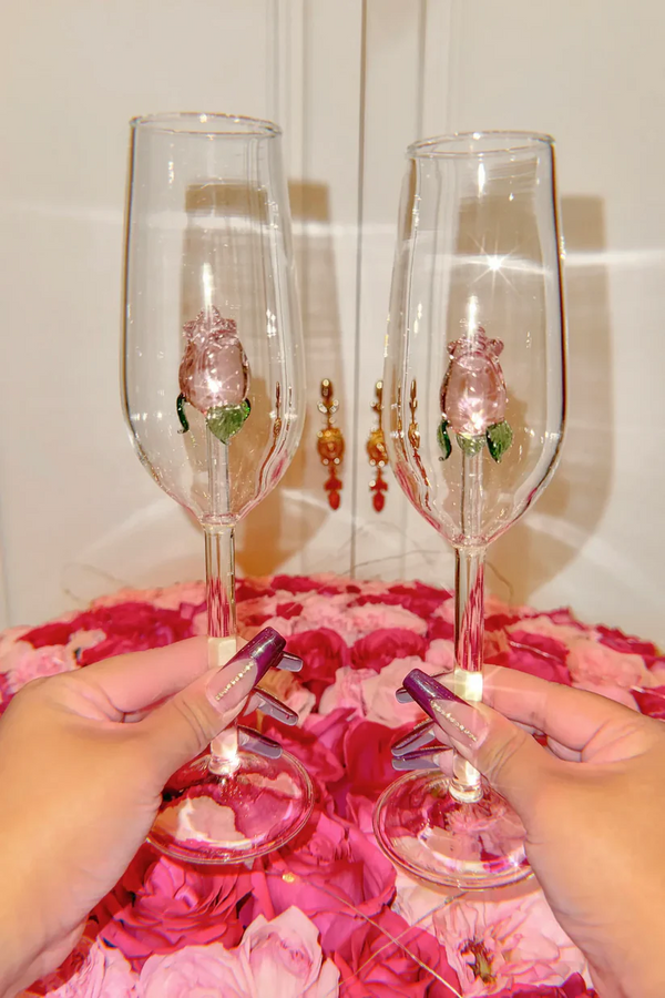 Rose Champagne Glass