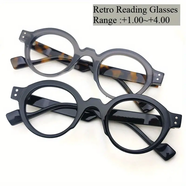 2025 Retro Oversized Round Reading Glasses