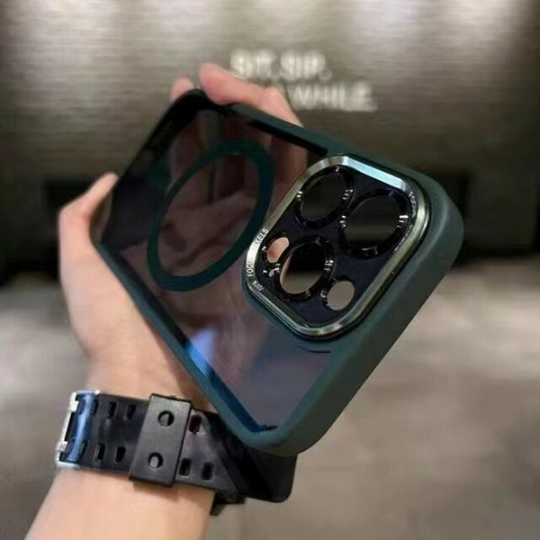 iPhone Silicone Magnetic Case: Rear Magnet, Shockproof & Durable